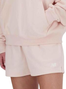 Shorts New Balance French Rosa per Donna