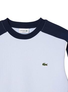 Felpa Lacoste Color Block Blu per Uomo