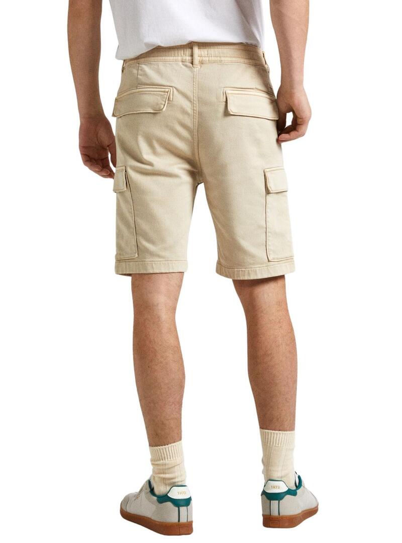 Bermuda Pepe Jeans Cargo Beige per uomo