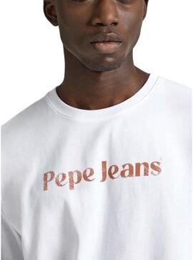 Maglietta Pepe Jeans Clifton Bianca per Uomo