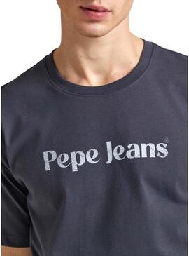 Maglietta Pepe Jeans Clifton Grigia per Uomo