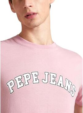 Maglietta Pepe Jeans Clement Rosa per Uomo