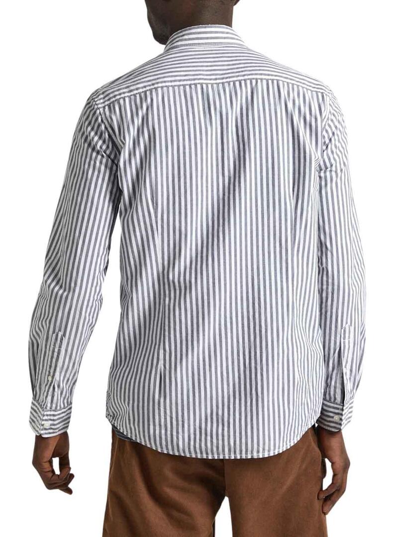 Camicia Pepe Jeans Pigdon a righe grigie per uomo