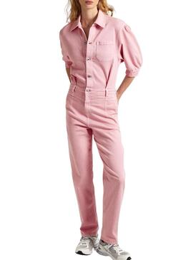 Overall Pepe Jeans Felicia Denim Rosa per Donna