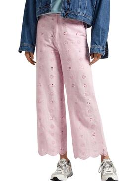 Pantaloni Pepe Jeans Culotte Dory Rosa Per Donna