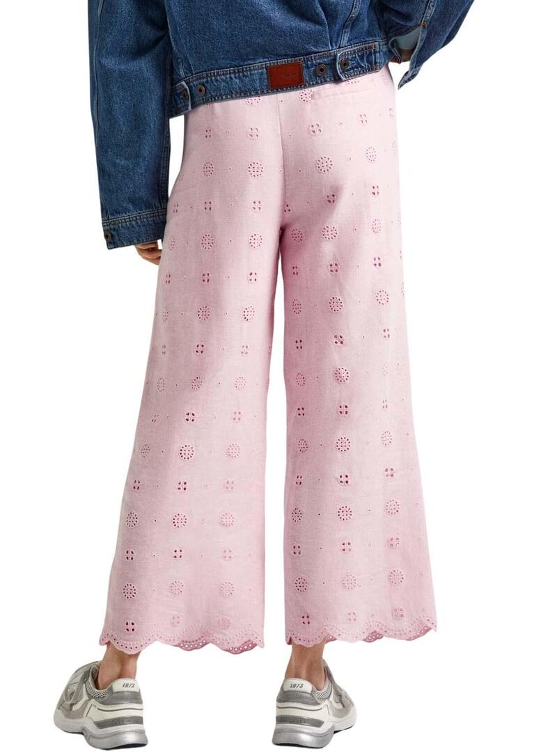 Pantaloni Pepe Jeans Culotte Dory Rosa Per Donna