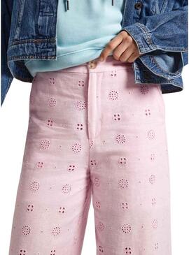 Pantaloni Pepe Jeans Culotte Dory Rosa Per Donna