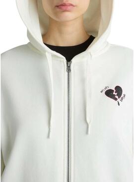 Felpa Vans Broken Hearts con zip per donna