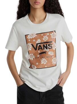 Maglietta Vans Tropic Fill Floral Beige per Donna