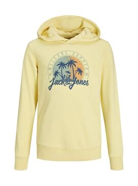 Felpa Jack And Jones Summer Gialla per Bambino