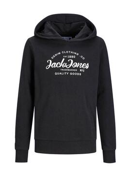 Felpa Jack And Jones Forest Nero per Bambino.