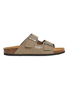 Sandali Pepe Jeans Bio Suede Beige per Uomo