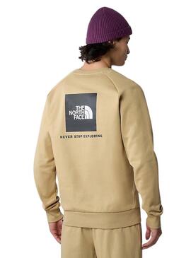 Felpa The North Face Redbox Beige per Uomo