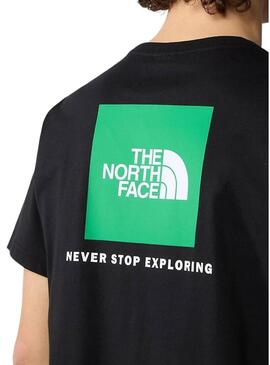 Maglietta The North Face Redbox Nero Verde Uomo