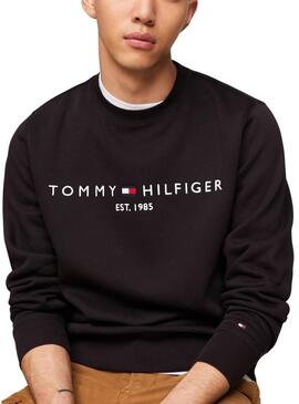 Felpa Tommy Hilfiger Logo Nero per Uomo