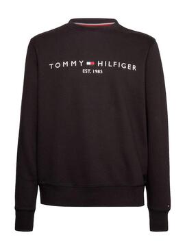 Felpa Tommy Hilfiger Logo Nero per Uomo