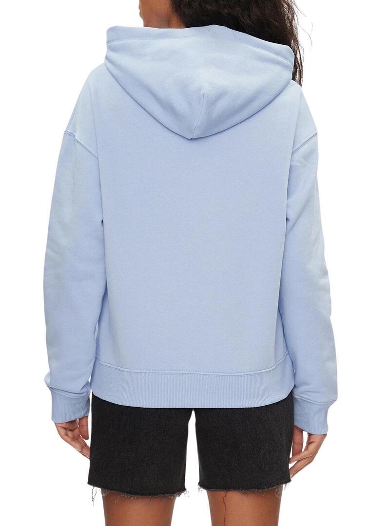 Felpa con cappuccio Tommy Jeans Drawcord Hoodie Blu Donna