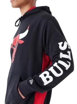 Felpa New Era Chicago Bulls NBA nera uomo