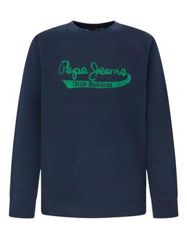 Felpa Pepe Jeans Roi Navy per Uomo