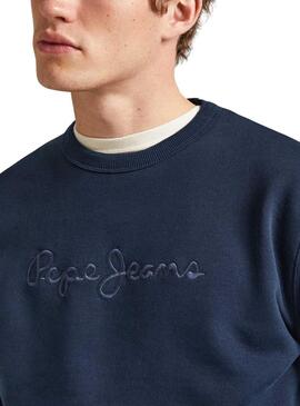 Felpa Pepe Jeans Joe Crew Marina per Uomo