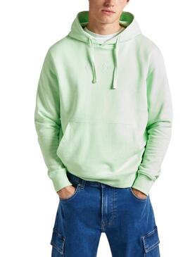 Felpa Pepe Jeans Joe Hoodie Verde per Uomo