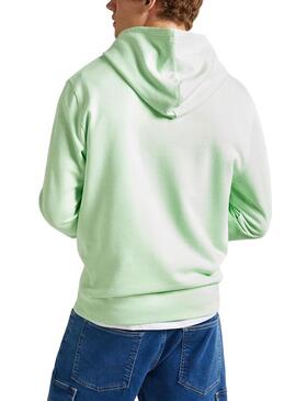 Felpa Pepe Jeans Joe Hoodie Verde per Uomo