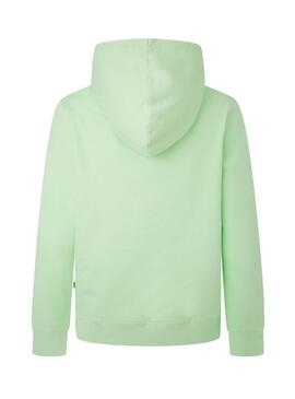 Felpa Pepe Jeans Joe Hoodie Verde per Uomo