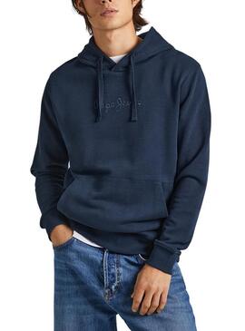 Felpa uomo Pepe Jeans Joe Hoodie blu navy.