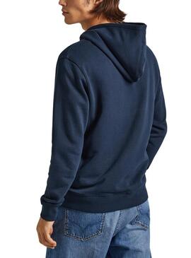 Felpa uomo Pepe Jeans Joe Hoodie blu navy.