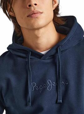 Felpa uomo Pepe Jeans Joe Hoodie blu navy.