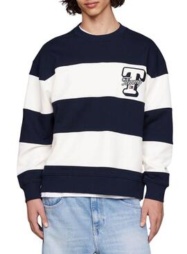 Felpa Tommy Jeans Letter Relaxed per uomo