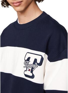 Felpa Tommy Jeans Letter Relaxed per uomo