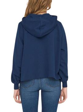 Felpa Only Trust Sailor Hood Marina per Donna