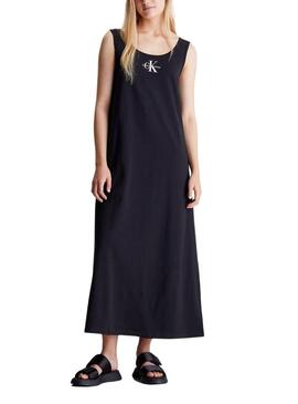 Abito Calvin Klein Monologo Loose Nero Donna