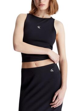 Top Calvin Klein Archival Milano Nero per Donna