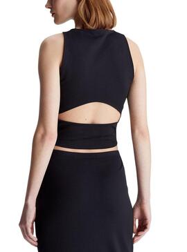 Top Calvin Klein Archival Milano Nero per Donna