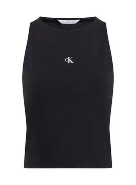 Top Calvin Klein Archival Milano Nero per Donna