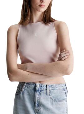 Top Calvin Klein Archival Milano Rosa per Donna