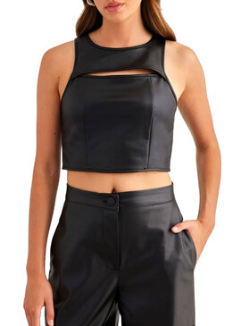 Top Only Dorit Cropped Nero per Donna
