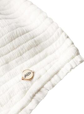 Top Superdry Off Bianco per Donna