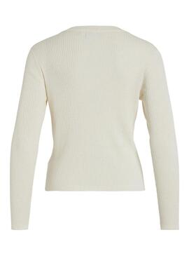 Top Vila Bella Beige per Donna