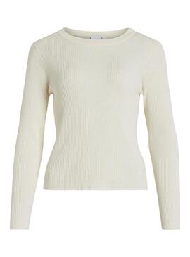 Top Vila Bella Beige per Donna