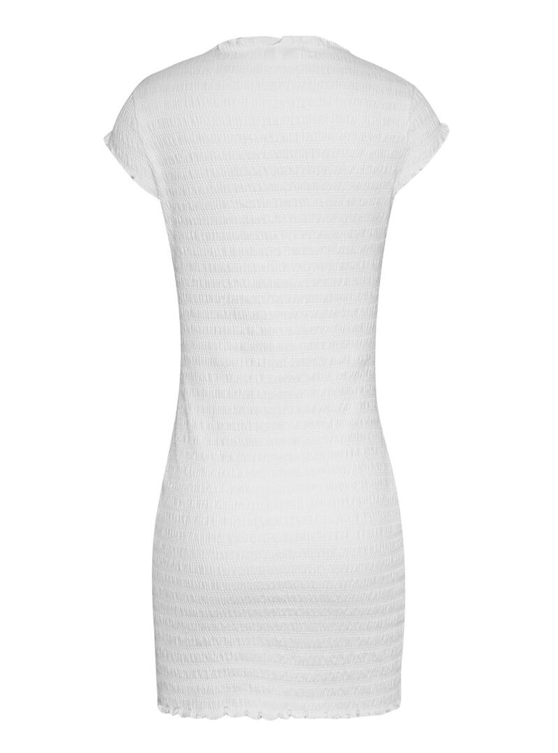 Abito Tommy Jeans Bodycon a pieghe Bianco