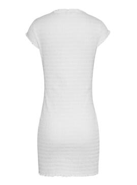 Abito Tommy Jeans Bodycon a pieghe Bianco