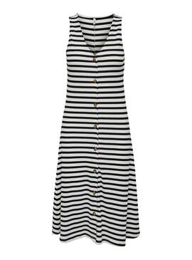 Abito Only Nella Button Stripe Marino per Donna