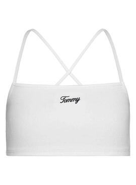 Top Tommy Jeans Strap Bianco per Donna