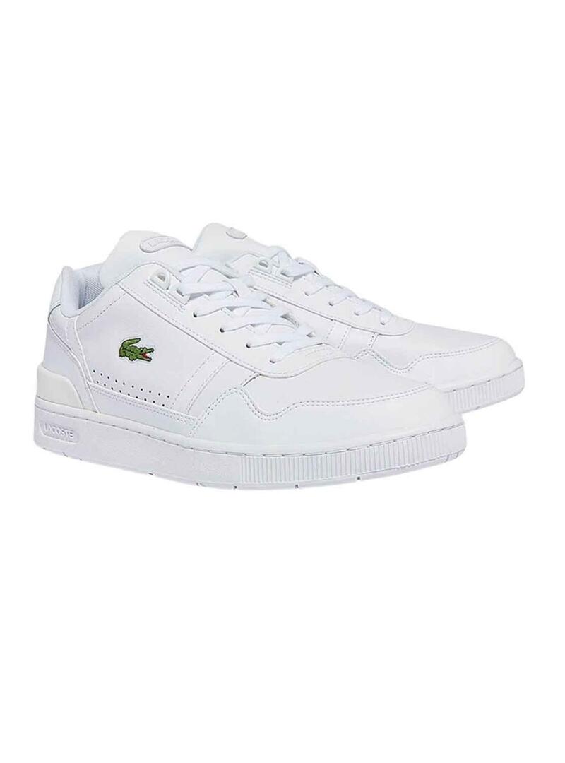 Sneakers Lacoste T-Clip Pelle Bianco per Uomo