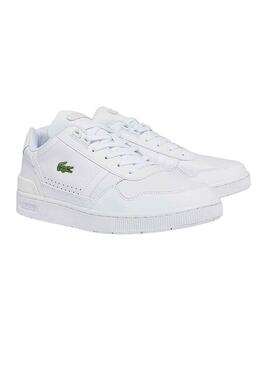 Sneakers Lacoste T-Clip Pelle Bianco per Uomo