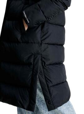 Giacca Calvin Klein Piumas Cappuccio Nero Donna