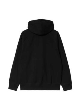 Felpa Carhartt Hooded Chase Nero per Uomo